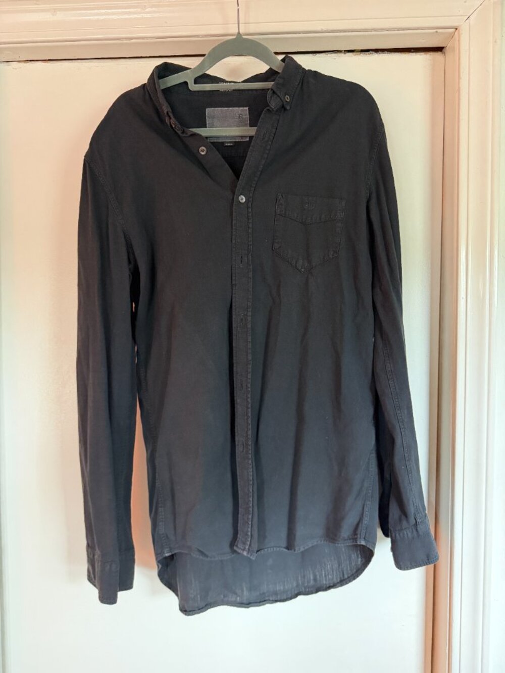 R13 Black 100% Cotton Button Down